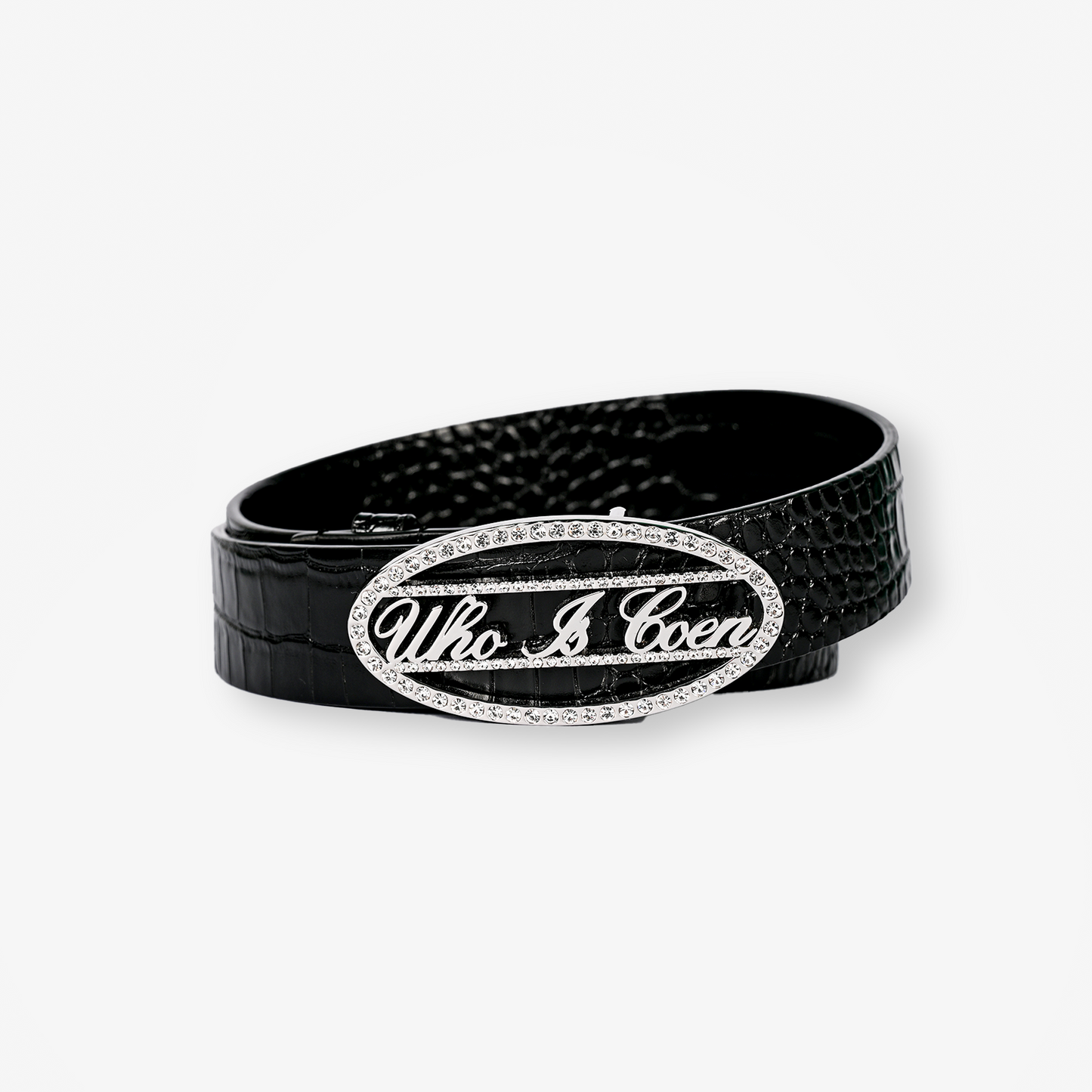 "WHO IS COEN" BELT [SHINY BLACK] [WAREHOUSE SALE]